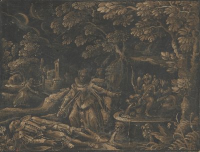 Pyramus og Thisbe, ca. 1580 av Unbekannt