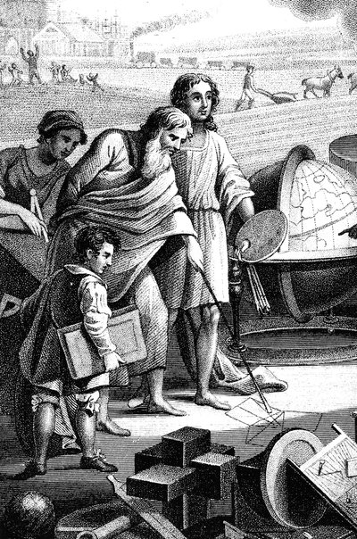 Pythagoras, antikkens gresk matematiker og filosof, 600-tallet f.Kr. 1833 av Unbekannt