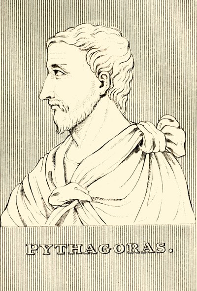 Pythagoras, ca 570-c 495 f.Kr., 1830. av Unbekannt