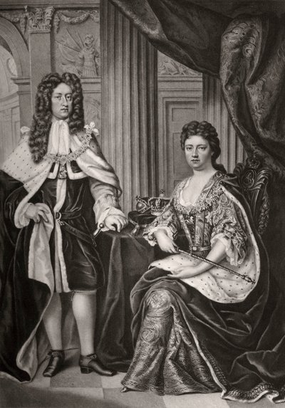 Dronning Anne og Prins George av Danmark, slutten av 1600-tallet eller begynnelsen av 1700-tallet 1906 av Unbekannt