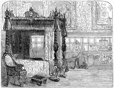 Dronning Annes 1665-1714 sengekammer, 1700-tallet 1800-tallet av Unbekannt