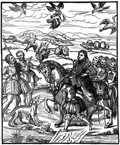 Dronning Elizabeth I hawking, 1575, 1910 av Unbekannt