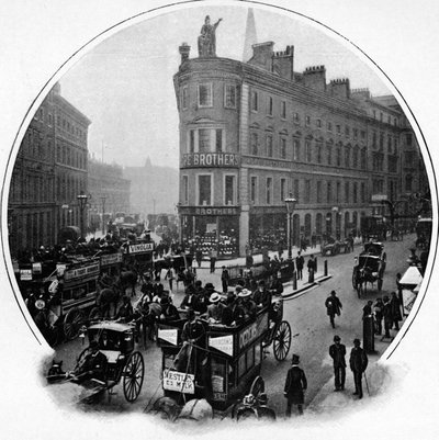Queen Victoria Street-krysset med Cannon Street, City of London, c1903 1903 av Unbekannt