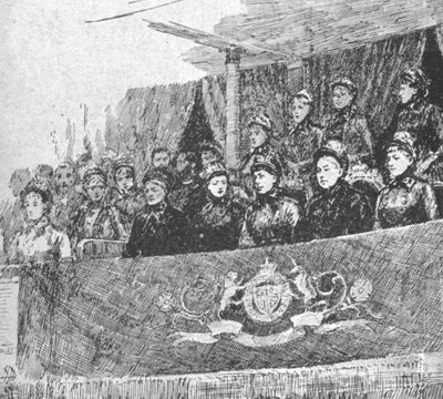 Dronning Victoria ved fremførelsen av...Mors et Vita i Albert Hall, 1886, 1901. av Unbekannt