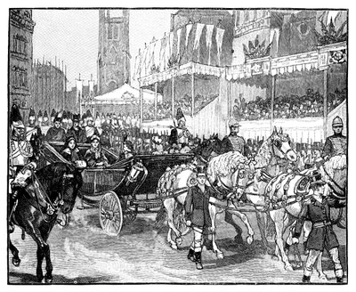 Dronning Victoria åpner Holborn Viaduct, London, 1869 av Unbekannt
