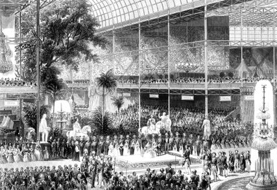 Dronning Victoria åpner den store utstillingen, Crystal Palace, London, 1. mai 1851 av Unbekannt