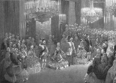 Dronning Victorias georgiske kostymeball i Buckingham Palace, 6. januar 1845, 1901. av Unbekannt