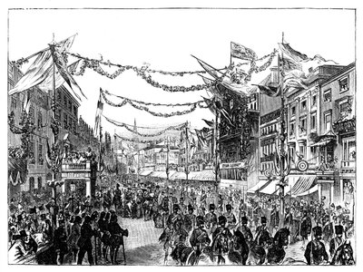 Dronning Victorias besøk i Birmingham, 1858 av Unbekannt