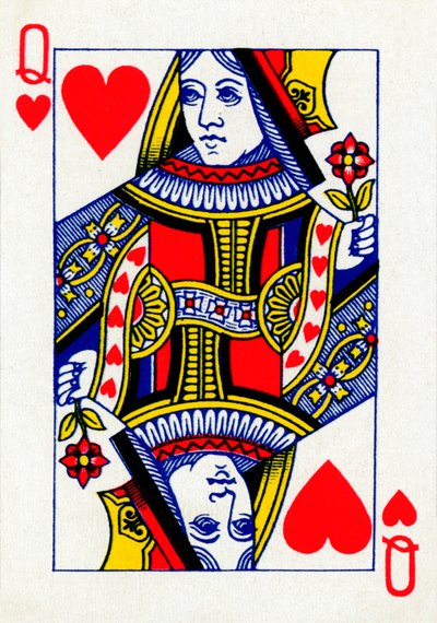 Queen of Hearts fra en kortstokk med Goodall & Son Ltd.-spillekort, c1940 av Unbekannt