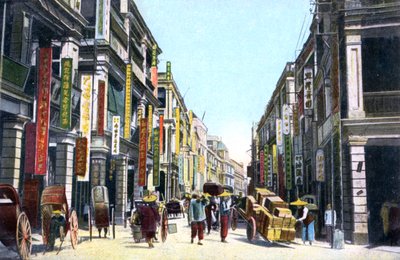 Queens Road Central, Hong Kong, Kina, ca 1900-tallet av Unbekannt