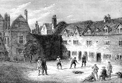 Racquet Court, Marshalsea-fengselet, 1800-tallet av Unbekannt