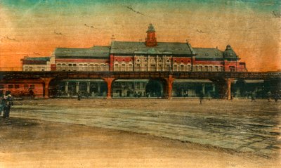 Jernbanestasjon, Yokohama, 1900-tallet av Unbekannt