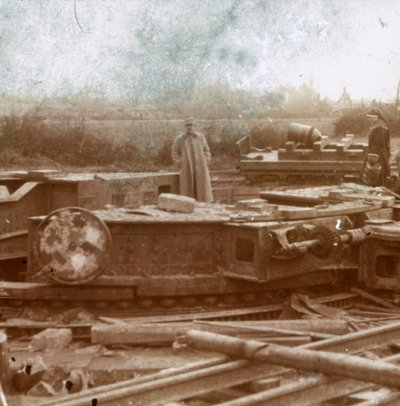 Jernbanefeste for Big Bertha-pistol, c1914-c1918 av Unbekannt