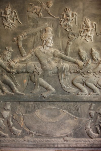 Ramayana-skulptur, Siem Reap, Kambodsja av Unbekannt