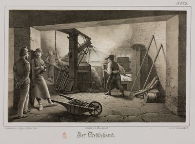 Råmaterialebehandling, Metallurgy Foundry, Tyskland, ca 1851 av Unbekannt