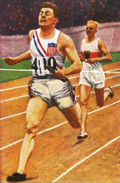 Ray Barbuti og Hermann Engelhard, 4 x 400m stafett, 1928. av Unbekannt