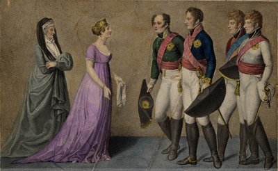 Mottakelse av keiser Alexander ved Memel av deres majesteter Frederick William og Louisa of Pruss av Unbekannt
