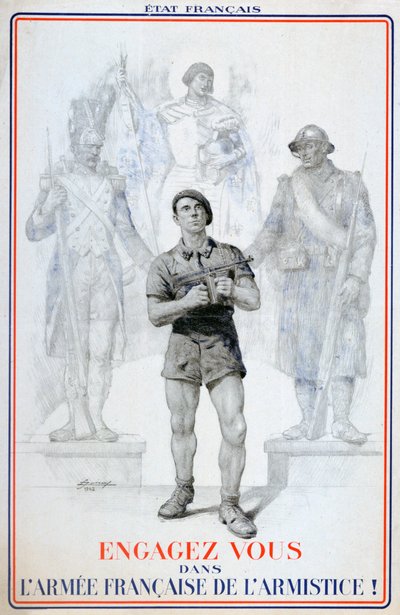 Rekrutteringsplakat for den franske Army of the Armistice, 1940-1942 av Unbekannt