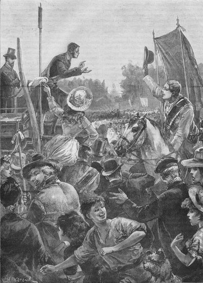 Reformdemonstrasjon i Hyde Park, London, 1800-tallet 1906 av Unbekannt