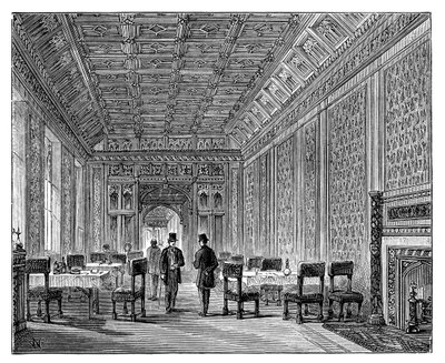 Forfriskningsrom, House of Lords, Palace of Westminster, London, c1888 av Unbekannt