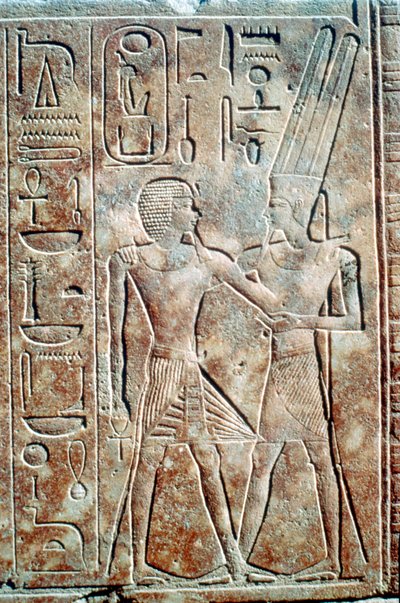 Relieff av dronning Hatshepsut i mannlig kjole, Temple of Amun, Karnak, Egypt, c1500 f.Kr. av Unbekannt