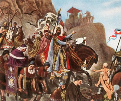 Return of Henry III fra hans første reise til Roma, 1936. av Unbekannt