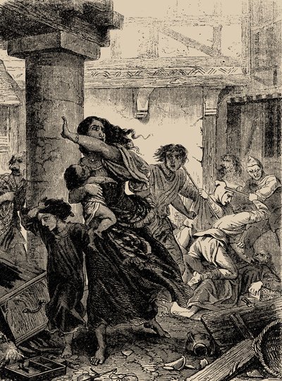 Rhineland-massakren av jødene i 1096, 1866. av Unbekannt