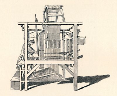 Ribbon Weaver at His Loom, 1747, 1904 av Unbekannt