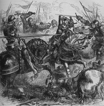 Richard III i Bosworth, 22. august 1485, c1880 av Unbekannt