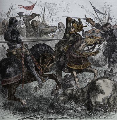 Richard III i Bosworth, 22. august 1485, c1880 av Unbekannt