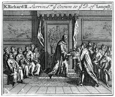 Richard II av England overgir sin krone, 1399 av Unbekannt