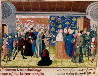 Richard II overgir kronen, 1399 av Unbekannt