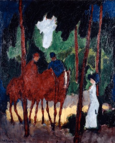 Ryttere i Boulogne-skogen, c1904 av Unbekannt