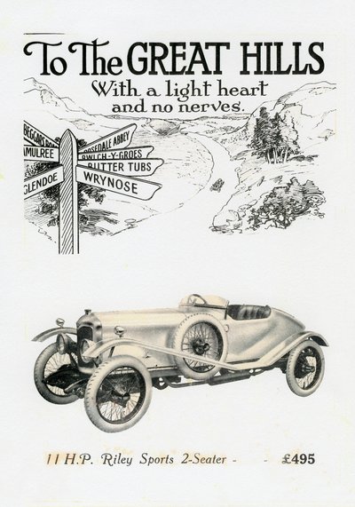 Riley MPH 2-seters sport, c1920-tallet av Unbekannt