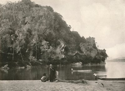 River Scene - The Second Defile, nær Bhamo, 1900. av Unbekannt