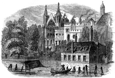 Elvefronten til det gamle House of Peers House of Lords, London, 1800-tallet av Unbekannt