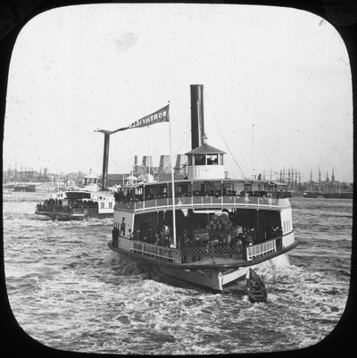 River Steamer, USA, slutten av 1800- eller begynnelsen av 1900-tallet av Unbekannt