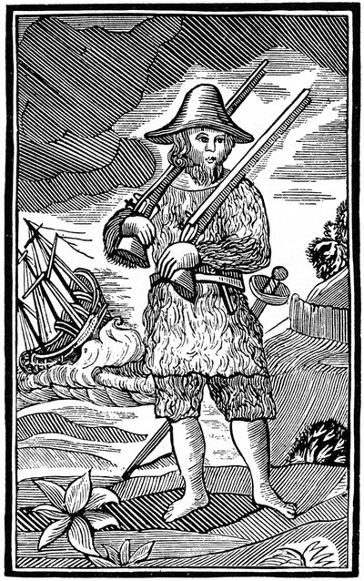 Robinson Crusoe, kapittelbokklipp, 1700-tallet 1964 av Unbekannt