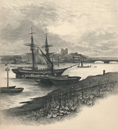 Rochester, fra Strood, 1886 av Unbekannt