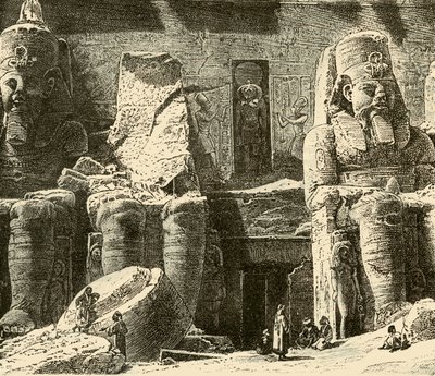 Rock-templer ved Abousimbel, 1890. av Unbekannt
