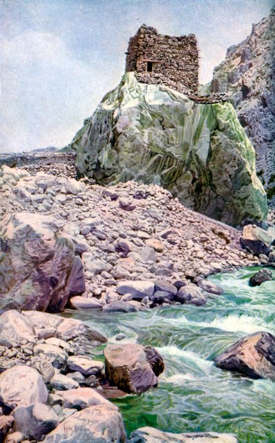 Klippefestning, afghansk grense, c1924 av Unbekannt