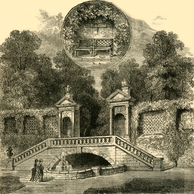 Rogers Seat og Inigo Jones Gateway, Holland House, c1876. av Unbekannt