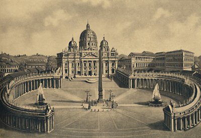 Roma - Basilikaen og S. Peter-plassen. Vatikanpalasset, 1910 av Unbekannt