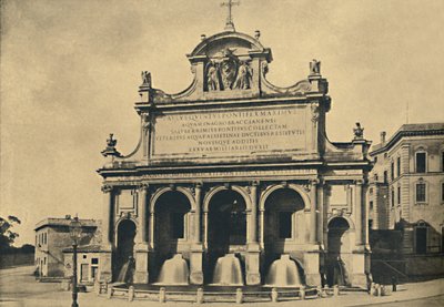 Roma - Fontenen av akvadukten til Paul V, reist etter design av Fontana i 1612, 1910 av Unbekannt
