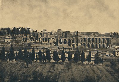 Roma - Store rester av underbygningene til palasset til Septimius Severus, 1910. av Unbekannt
