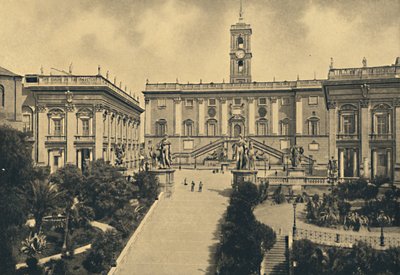 Roma - The Capitol: i sentrum Palace of the Senators nå Rådhuset, 1910. av Unbekannt