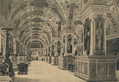 Roma - Vatikanet - Bibliotekets lesesal, 1910 av Unbekannt