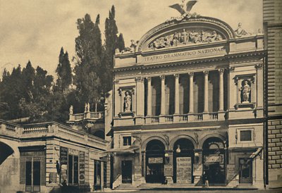Roma - Via Nazionale. National Dramatic Theatre og Colonna Villa, 1910 av Unbekannt