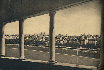 Roma - Utsikt over byen fra Logia av Bramante i Castle St. Angelo, 1910 av Unbekannt