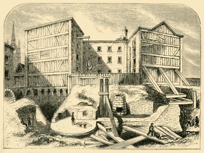 Romerske levninger funnet i Billingsgate, c1872. av Unbekannt